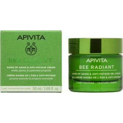 APIVITA Bee Radiant Signs of Aging & Anti-Fatigue Gel-Cream Κρέμα-Τζέλ για Σημάδια Γήρανσης & Ξεκούραστη Όψη Ελαφριάς Υφής 50ml
