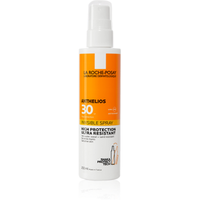 LA ROCHE POSAY Anthelios Invisible High Protection & Ultra Resistant Spray Αντηλιακό Σπρέι Σώματος Υψηλής Προστασίας SPF30 200ml