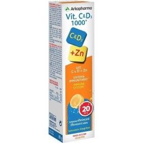 ARKOPHARMA Vitamin C & D3 + Zn Συμπλη΄ρωμα Διατροφής με Βιταμίνη C , D3 και Ψευδάργυρο για την Ενίσχυση του Ανοσοποιητικού Συστήματος 20 Αναβράζοντα Δισκία