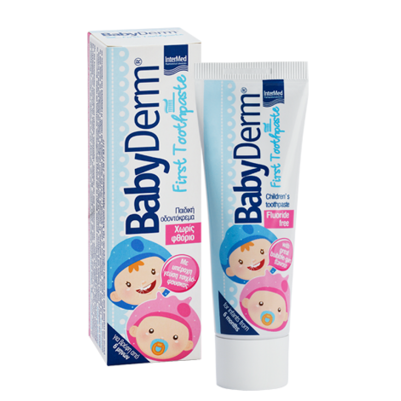 INTERMED Babyderm First Toothpaste με γευση τσιχλόφουσκας 50ml
