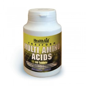 HEALTH AID Free Form Multi Amino Acids Συμπλη΄ρωμα Διατροφής με Συνδυασμό Αμινοξέων 60 Ταμπλέτες
