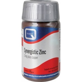 QUEST Synergistic Zinc 15mg Plus Copper Συμπλήρωμα Διατροφής με Ψευδάργυρο και Συνεργιστικό Χαλκό 90 Ταμπλέτες