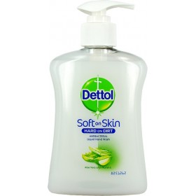 DETTOL Soft on Skin Hard on Dirt Antibacterial Liquid Hand Wash Aloe Vera & Vitamin E Αντιβακτηριδιακό Υγρό Κρεμοσάπουνο Χεριών 250ml