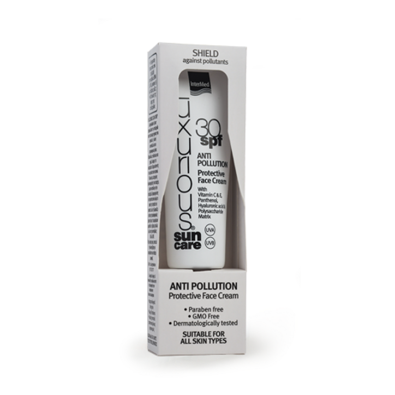 INTERMED Luxurious Sun Care Anti-Pollution Protective Face Cream with Hyaluronic Acid SPF30 50ml