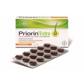 PRIORIN Extra Συμπλήρωμα Διατροφής κατά της Τριχόπτωσης 30 Caps