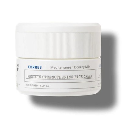KORRES Mediterranean Donkey Milk Protein Strengthening Face Cream Ενισχυμένη Ενυδατική Κρέμα Προσώπου με Πρωτείνες και Γάλα Γαιδούρας για Ξηρές και Αφυδατωμένες Επιδερμίδες 40ml