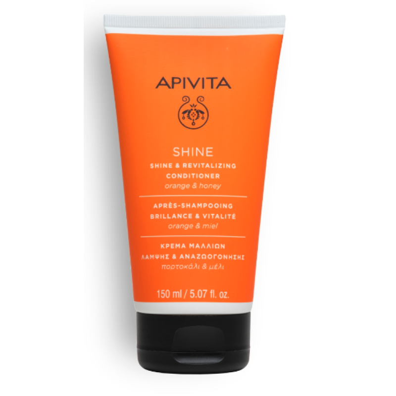 APIVITA Shine & Revitalizing Conditioner Μαλακτική Κρέμα Μαλλιών Λάμψης και Αναζωογόνησης με Πορτοκάλι και Μέλι 150ml