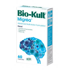 BIO-KULT Migrea Συμπλήρωμα Διατροφής με Προηγμένη Φόρμουλα Προβιοτικών που Συμβάλει στη Φυσιολογική Λειτουργία των Νεύρων του Εγκεφάλου 60 Κάψουλες