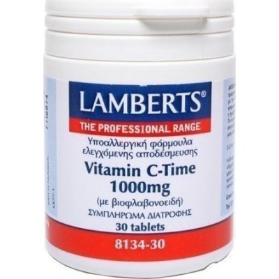 LAMBERTS Vitamin C Βιταμίνη C 1000mg Time Release 30 δισκία