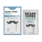 VICAN Wise Men Beard Wipes Fresh Μαντηλάκια Καθάρισμου για Γένια 12 Μαντηλάκια 