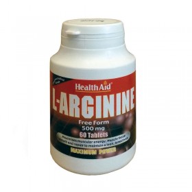 HEALTH AID L-Arginine Free Form 500mg Συμπλη΄ρωμα Διατροφής με Αργινίνη 60 Ταμπλέτες