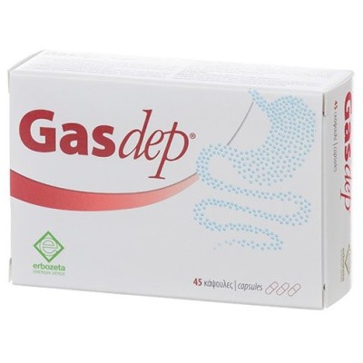 ERBOZETA Gasdep Συμπλήρωμα Διατροφής για τη Βελτίωση της Πεπτικής Λειτουργίας 45 Κάψουλες