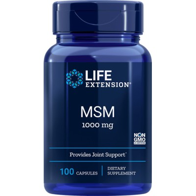 LIFE EXTENSION MSM (Methylsulfonylmethane) 1000mg 100caps