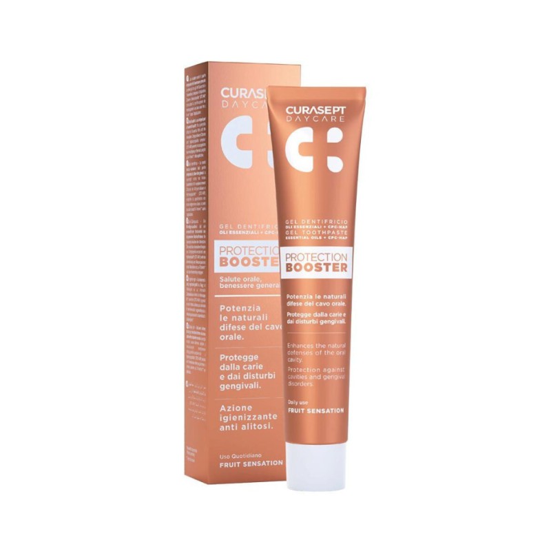 CURASEPT Daycare Protection Booster Gel Toothpaste Fruit Sensation Οδοντόκρεμα με Αιθέρια Έλαια 75ml