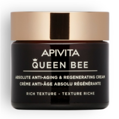 APIVITA Queen Bee Κρέμα Απόλυτης Αντιγήρανσης & Αναγέννησης Πλούσιας Υφής με Βασιλικό Πολτό Ελεγχόμενης Αποδέσμευσης 50ml