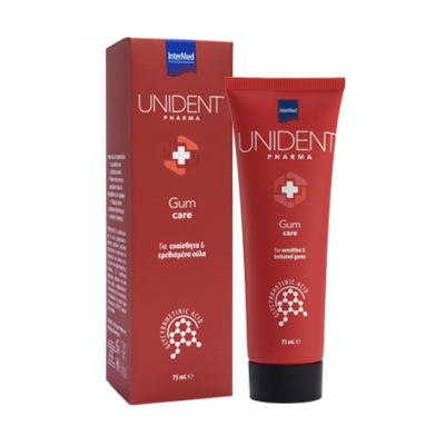 INTERMED Unident Pharma Gum Care Toothpaste Glycyrrhetinic Acid Οδοντόκρεμα για Ευαίσθητα και Ερεθισμένα Ούλα 75ml