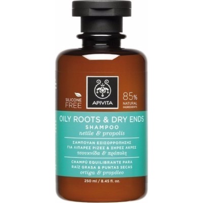APIVITA Oily Roots & Dry Ends Shampoo Σαμπουάν Εξισορρόπησης για Λιπαρές Ρίζες και Ξηρές Ακρες 250ml