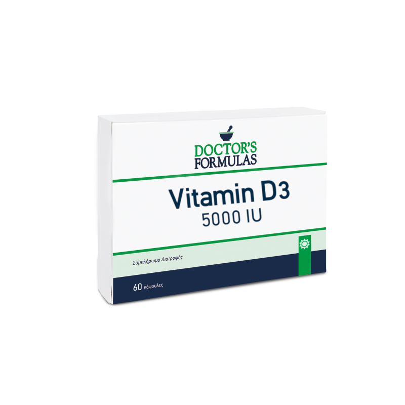 DOCTOR'S FORMULAS Vitamin D3 5000IU 125μg Συμπλήρωμα Διατροφής με Βιταμίνη D3 60 Μαλακές Κάψουλες