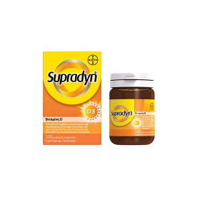 BAYER Supradyn Vitamin D3 Συμπλήρωμα Διατροφής με Βιταμίνη D 100 Μαλακές Κάψουλες