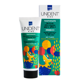 INTERMED Unident Kids Toothpaste Prebio Παιδική Οδοντόκρεμα Χωρίς Φθόριο απο 6 Μηνών με Φυσική Γεύση Ροδάκινου 50ml