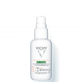 VICHY Capital Soleil UV-Clear Αντηλιακή Κρέμα Προσώπου Λεπτόρευστης Υφής Κατά των Ατελειών SPF50+ 40ml