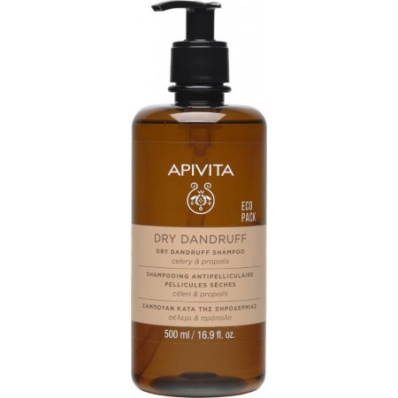 APIVITA Dry Dandruff Shampoo Σαμπουάν κατά της Ξηροδερμίας με Σέλερι & Πρόπολη 500ml