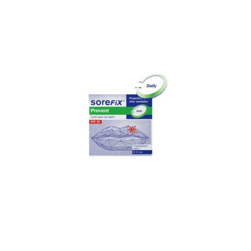 SOREFIX Prevent Βάλσαμο Χειλιών για τον Επιχείλιο Έρπητα Καθημερινής Χρήσης SPF30 8ml