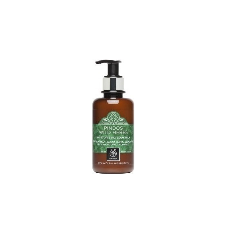 APIVITA Pindos Wild Herbs Moisturising Body Milk Ενυδατικό Γαλάκτωμα Σώματος με Άγρια Βότανα της Πίνδου Δυόσμο & Φασκόμηλο 200ml