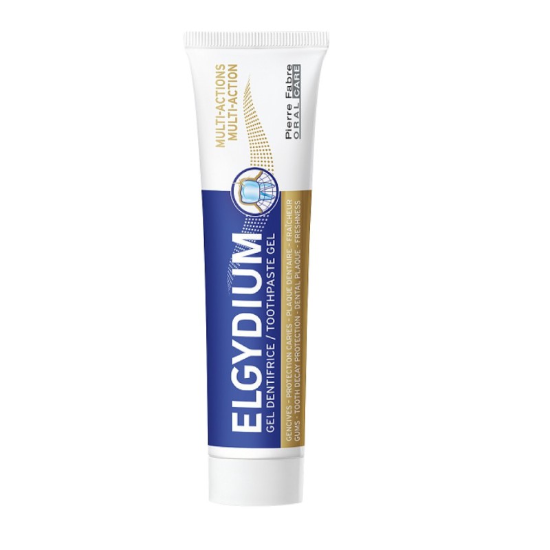 ELGYDIUM Multi-Action Οδοντόκρεμα Ολοκληρωμένης Προστασίας για Ούλα , Προστασία απο Τερηδόνα , Οδοντική Πλάκα & Δροσερή Αναπνοή 75ml 