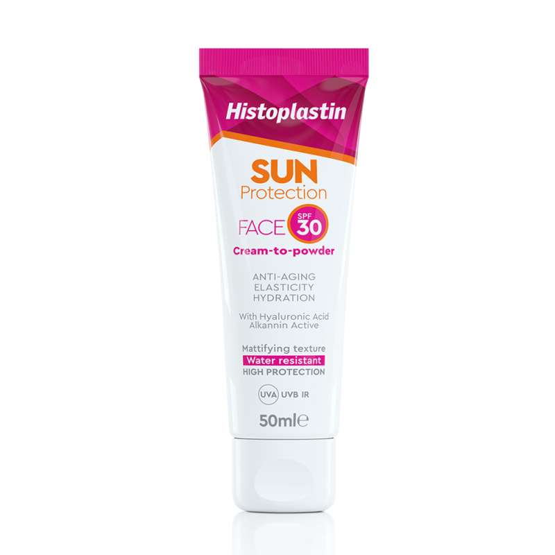 HISTOPLASTIN Sun Protection Face Cream to Powder Αντηλιακή Κρέμα Προσώπου SPF30 50ml