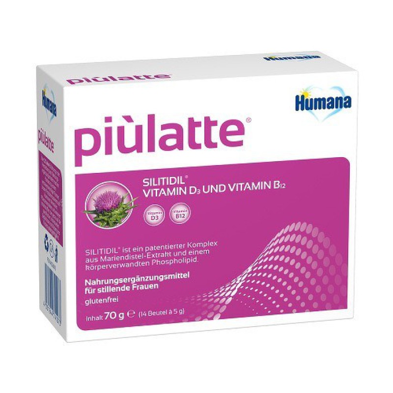 HUMANA Piulatte Συμπλήρωμα Διατροφής για Θηλάζουσες Γυναίκες 14 Φακελάκια x 5gr