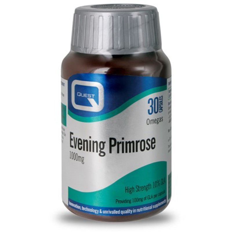 QUEST Evening Primrose 1000mg Συμπλήρωμα Διατροφής με Έλαιο Νυχτολούλουδου 30 Κάψουλες 