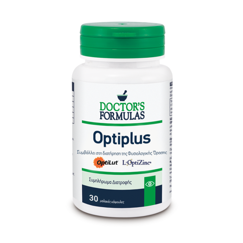 DOCTOR'S FORMULAS Optiplus Συμπλήρωμα Διατροφής που Συμβάλλει στη Διατήρηση της Φυσιολογικής Όρασης 30 Κάψουλες