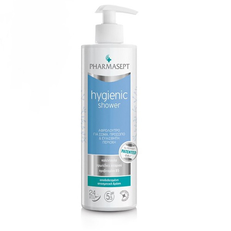 PHARMASEPT Hygienic Shower Care and Effect Αφρόλουτρο για Ευαίσθητη Περιοχή , Σώμα και Πρόσωπο 500ml