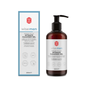 VICAN Wise Men Prebiotic Intimate Cleanser Gel Τζέλ Καθημερινού Καθαρισμού της Ανδρικής Ευαίσθητης Περιοχής 250ml