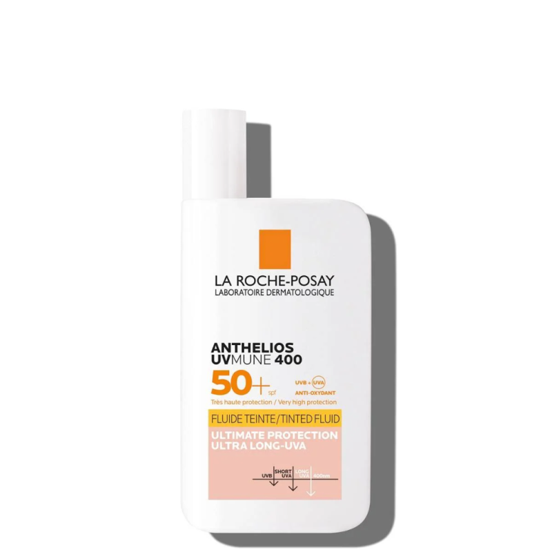 LA ROCHE POSAY Anthelios UVMUNE 400 Invisible Tinted Fluid Αντηλιακη Κρέμα Προσώπου Λεπτόρρευστης Υφής Κατά της Βαθιάς Κυτταρικής Βλάβης με Χρώμα SPF50+ 50ml
