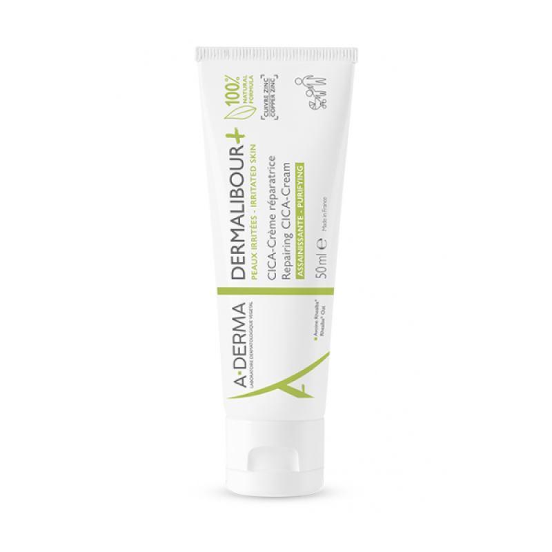 A-DERMA Dermalibour+ Repairing Cica-Cream Επανορθωτική Κρέμα Προσώπου 50ml