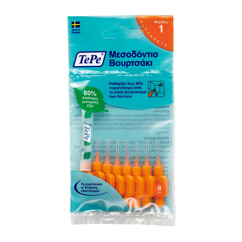 TEPE Μεσοδόντια Βουρτσάκια Μέγεθος 1 8 x 0.45 mm