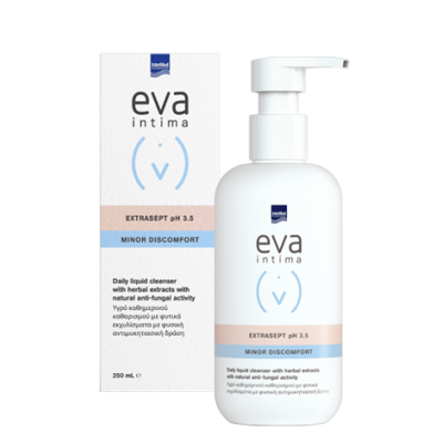 EVA Intima Extrasept pH 3.5 Minor Discomfort Καθημερινό Απαλό Υγρό Καθαρισμού της Ευαίσθητης Περιοχής με Αντιμυκητιασική Δράση 250ml
