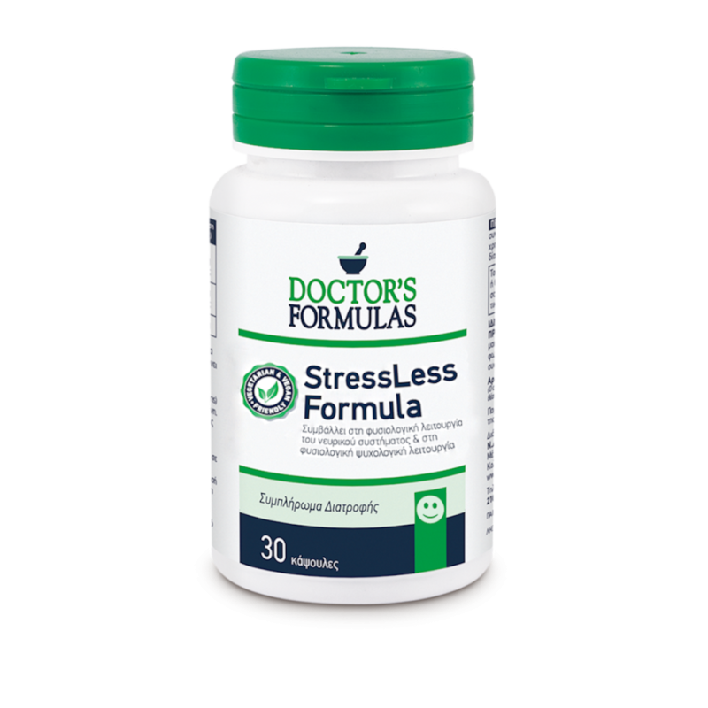 DOCTOR'S FORMULAS StressLess Formula Συμπλήρωμα Διατροφής για τη Φυσιολογική Ψυχολογική Λειτουργία 30 Κάψουλες