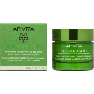 APIVITA Bee Radiant Smoothing & Reboot Night Gel-Balm Νύχτας για Λείανση & Αναζωογόνηση 50ml
