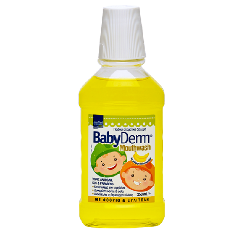 INTERMED Babyderm Mouthwash με γεύση μπανάνα 250ml