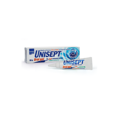 INTERMED Unisept Oral Gel Στοματική Γέλη Κατά των Αφθών Ουλίτιδας & Ελκών του Βλεννογόνου 30g