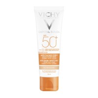 VICHY Capital Soleil Αντηλιακή Κρέμα Προσώπου & Φροντίδα Κατά των Κηλίδων με Χρώμα 3-σε-1 Ιδανική για Όλους τους Τύπους Επιδερμίδων SPF50+ 50ml