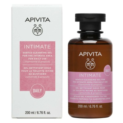 APIVITA Intimate DAILY Απαλό Gel Καθαρισμού για την Ευαίσθητη Περιοχή με Χαμομήλι & Πρόπολη 200ml