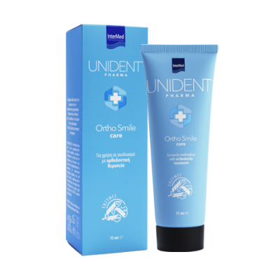 INTERMED Unident Pharma Ortho Smile Care Toothpaste Enzymes Οδοντόκρεμα για Χρήση σε Συνδυασμό με Ορθοδοντική Θεραπεία 75ml