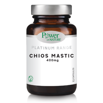 POWER HEALTH Power of Nature Platinum Range Chios Mastic 400mg Συμπλήρωμα Διατροφής με Μαστίχα Χίου 15 Κάψουλες