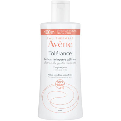 AVENE Tolerance Lotion Nettoyante Gelifiee Λασιόν Καθαρισμού και Ντεμακιγιάζ για το Ευαίσθητο προς Αντιδραστικό Δέρμα. σε Μορφή Τζέλ 400ml