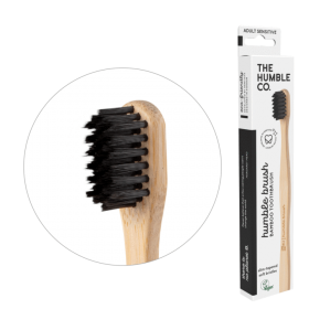THE HUMBLE CO. Adult Sensitive Toothbrush Οδοντόβουρτσα απο Μπαμπού για Ευαίσθητα Ούλα και Δόντια Χρώμα Μαύρο 1τμχ
