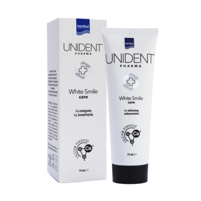 INTERMED Unident Pharma White Smile Care Toothpaste Calcium Peroxide Οδοντόκρεμα για Ενίσχυση της Λευκότητας 75ml